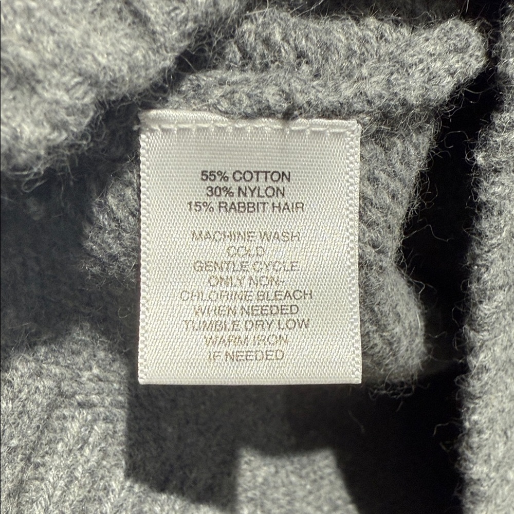 LOFT Light Gray Women's Crew Neck Sweater - Picture 3 of 4